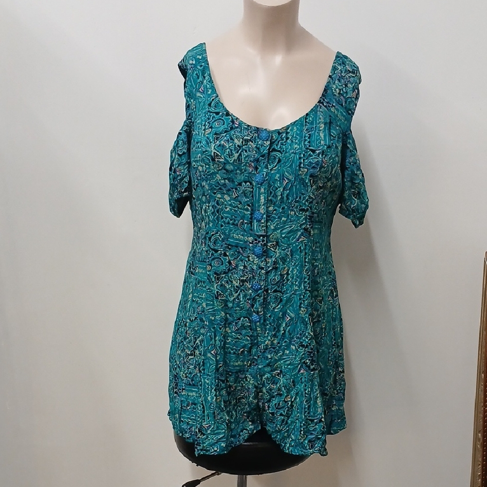 Vintage Diana Marco Cold Shoulder Short Jumper Romper / Size 18